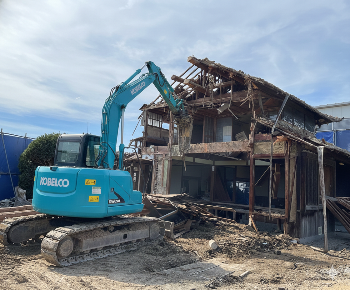 解体工事はどれくらい日数が必要？佐賀県神埼市・福岡県久留米市の実例付き解説